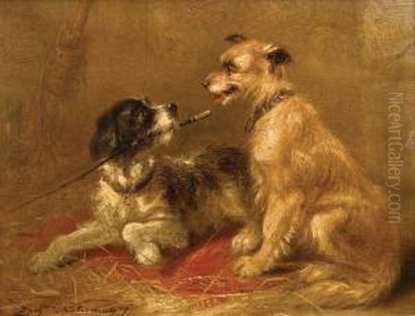 Perros Jugando Oil Painting by Zacharias Noterman