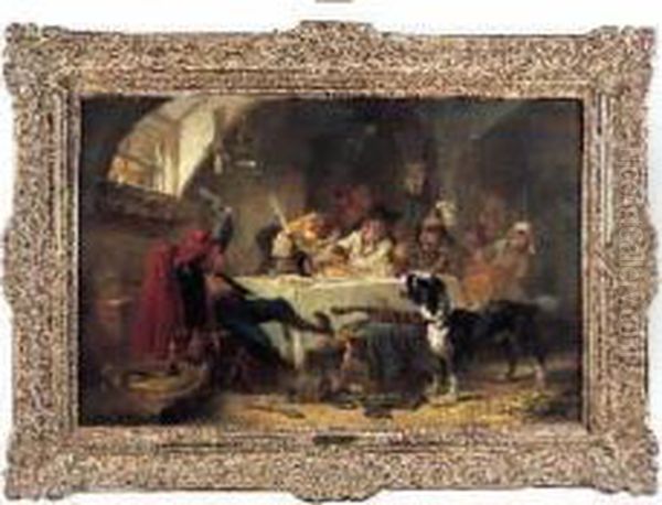 Banquet De Singes Oil Painting by Zacharias Noterman