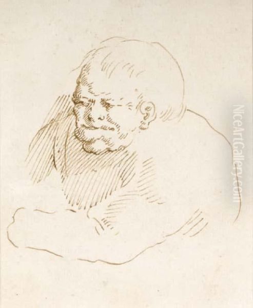 Caricature Of A Grotesque Oil Painting by Pietro Novelli Il Monrealese