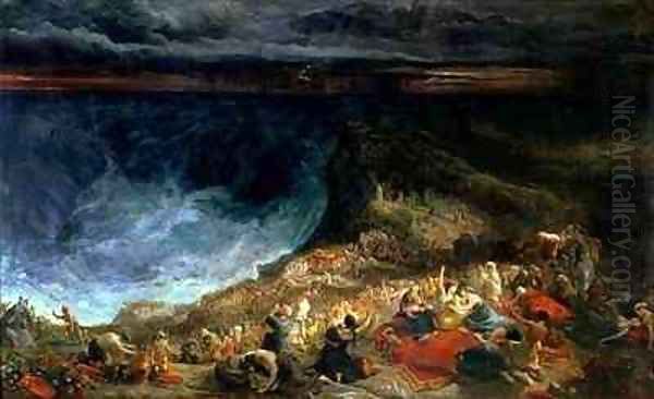 The Delivery of Israel Pharaoh and his Hosts overwhelmed in the Red Sea Oil Painting by Francis Danby