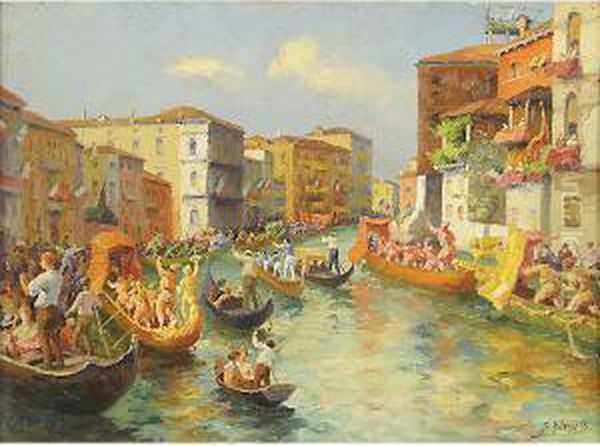 Festa Del Redentore Oil Painting by Stefano Novo