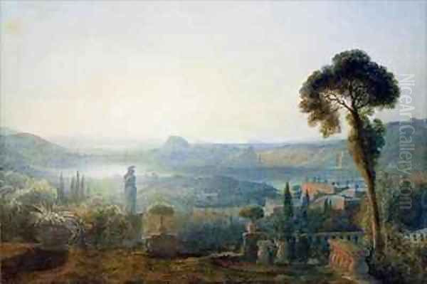 An Ancient Garden Oil Painting by Francis Danby