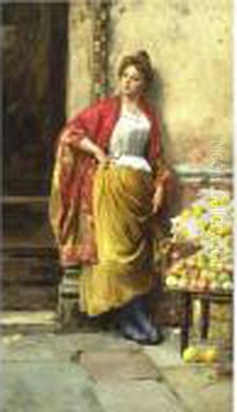 The Fruit Seller Oil Painting by Stefano Novo