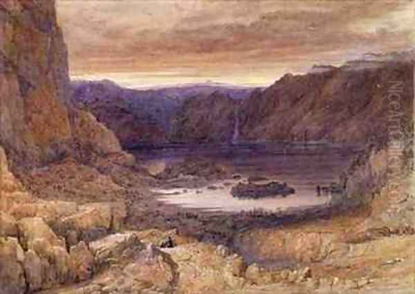 A Mountain Lake Norway Oil Painting by Francis Danby