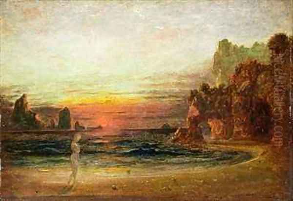 Study for Calypsos Grotto Oil Painting by Francis Danby