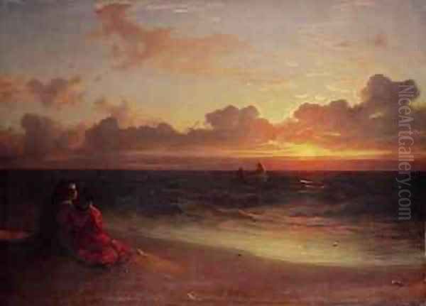 Sunset Oil Painting by Francis Danby