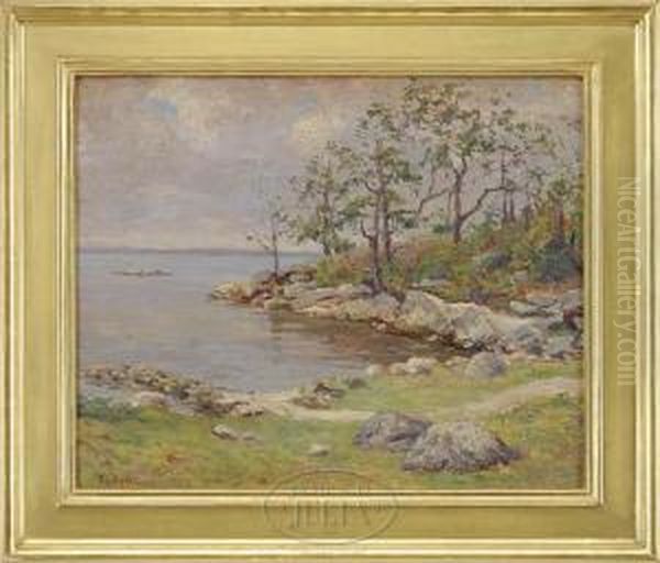 Annisquam Shoreline Oil Painting by George Loftus Noyes