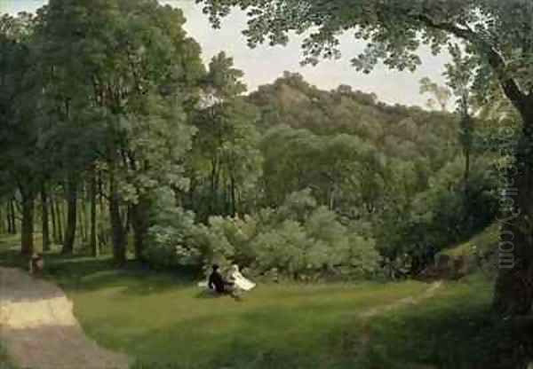 View of Blaise Castle Woods Oil Painting by Francis Danby