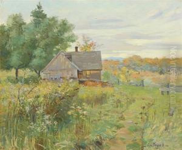 Wildflower Garden Oil Painting by George Loftus Noyes