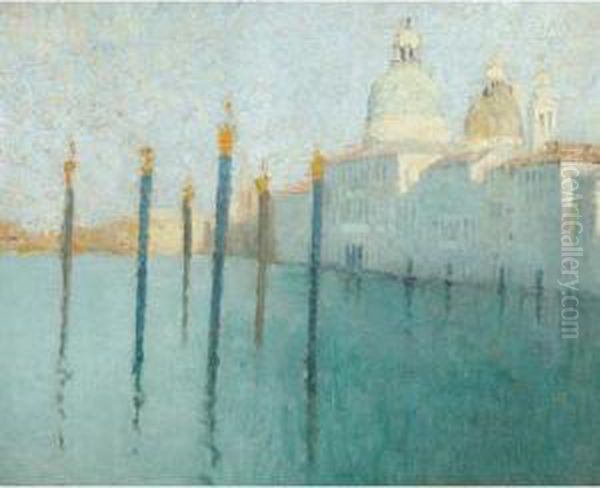 View Of Santa Maria Della Salute, Venice Oil Painting by George Loftus Noyes