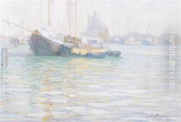 Il Redentore On The Giudecca, Venice Oil Painting by George Loftus Noyes