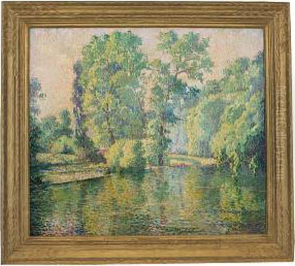 Spring On The River Oil Painting by George Loftus Noyes