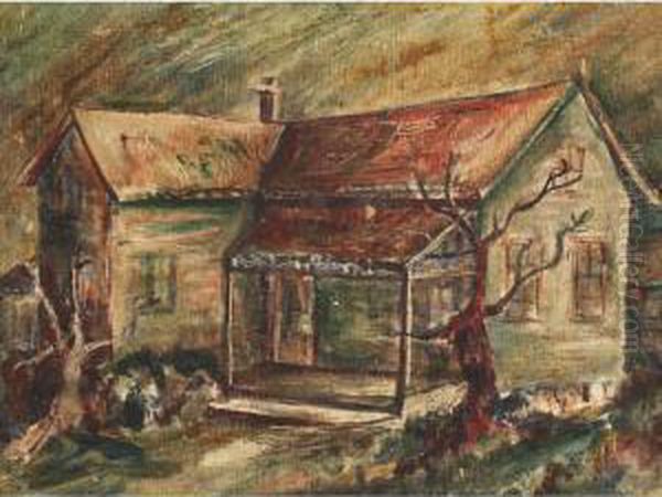 House Oil Painting by George Loftus Noyes