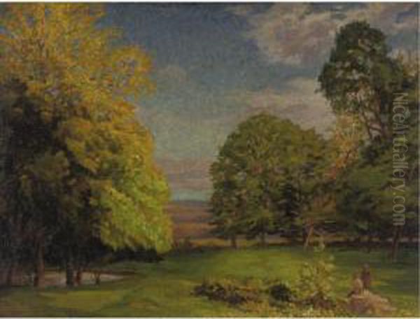 Autumn Afternoon Oil Painting by George Loftus Noyes