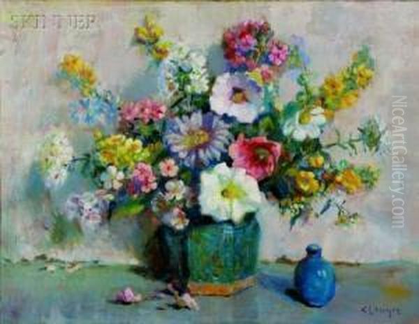 Flowers From My Garden Oil Painting by George Loftus Noyes