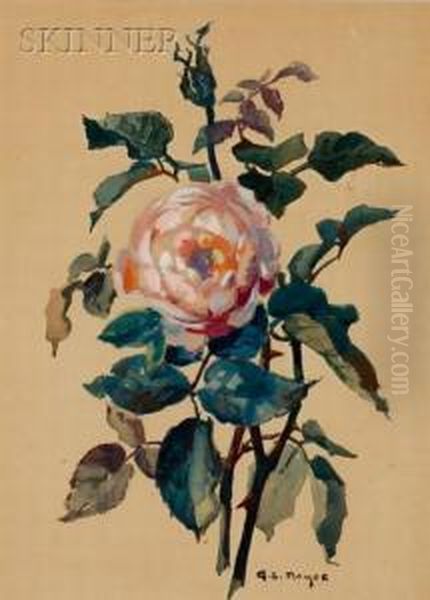 Portrait Of A Rose Oil Painting by George Loftus Noyes