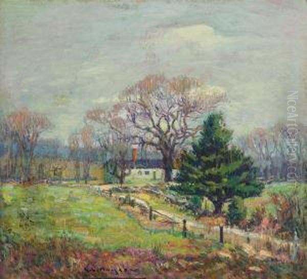 House In The Countryside Oil Painting by George Loftus Noyes