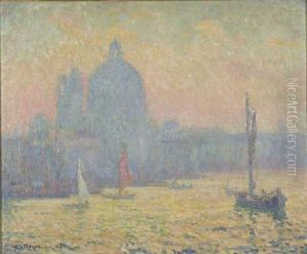 Venetian View Oil Painting by George Loftus Noyes