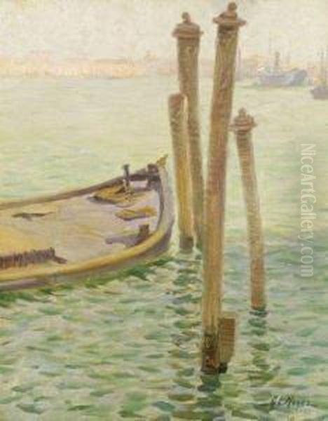 Venetian View Oil Painting by George Loftus Noyes