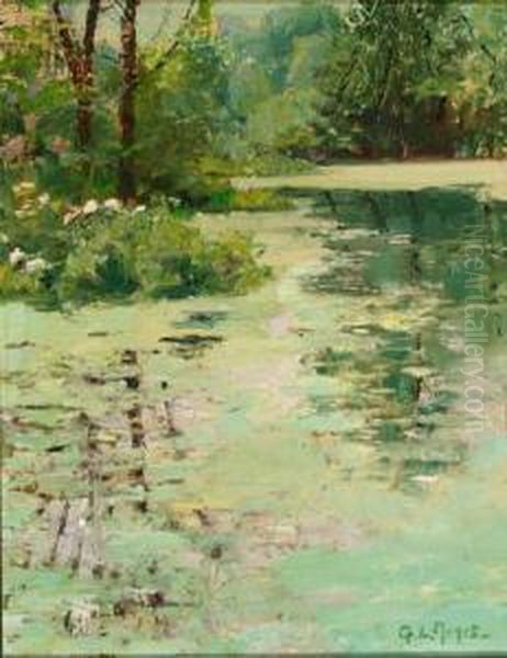 View Of The Loire River Oil Painting by George Loftus Noyes