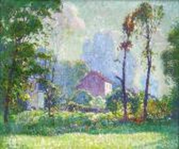 Summer Homestead Oil Painting by George Loftus Noyes