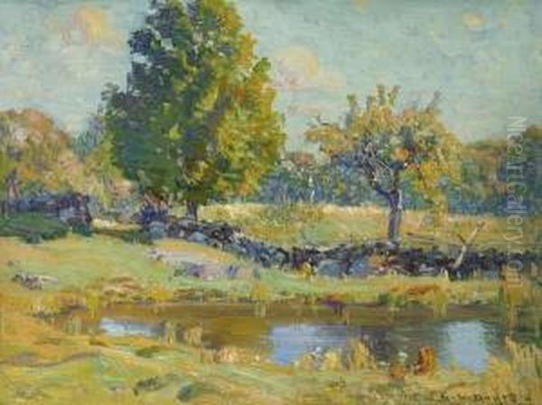 The Stone Wall Oil Painting by George Loftus Noyes