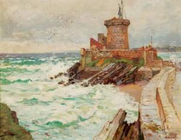 Le Fort De Socoa Oil Painting by Alexandre Nozal