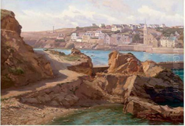 Vue De Belle-ile Oil Painting by Alexandre Nozal