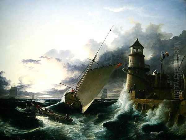 Shipwreck 2 Oil Painting by Francis Danby