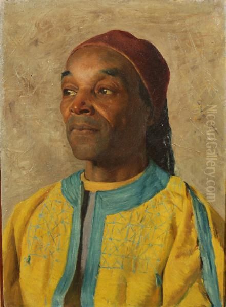 Ritratto Di Uomo Nord Africano Oil Painting by Italo Nunes Vais