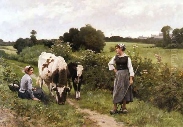 A Rest along the Way Oil Painting by Edouard Bernard Debat-Ponsan