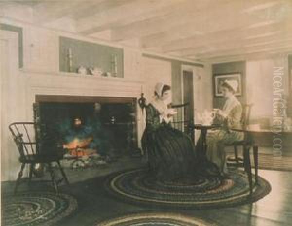 Scenes Of Colonial Interiors Oil Painting by Wallace Nutting