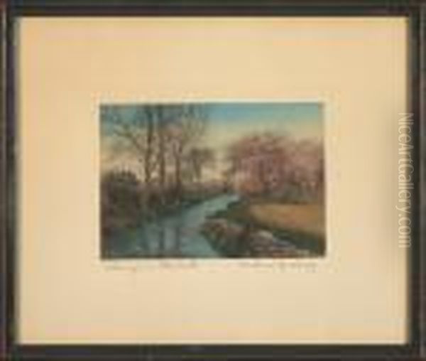 Hand Colored Photograph Oil Painting by Wallace Nutting