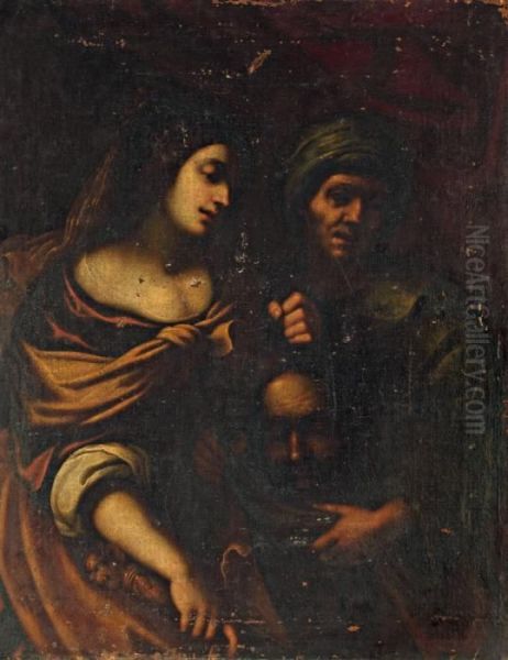 Salome Montrant La Tete De Saint Jean - Baptiste A Herodias Oil Painting by Carlo Francesco Nuvolone