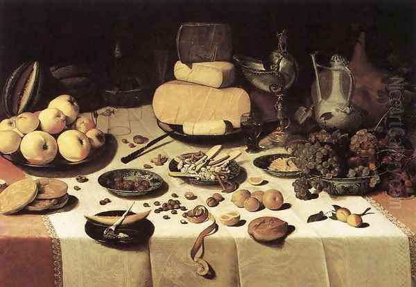 Laid Table 1622 Oil Painting by Floris Claesz Van Dijck