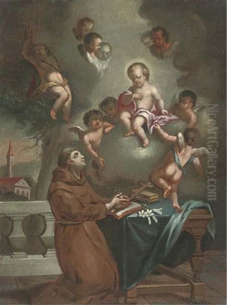 The Vision Of Saint Antony Of Padua Oil Painting by Carlo Francesco Nuvolone