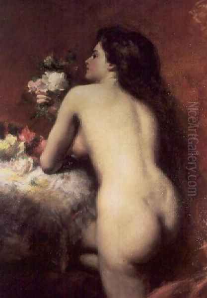 The Model, 1905 Oil Painting by Carolus (Charles Auguste Emile) Duran