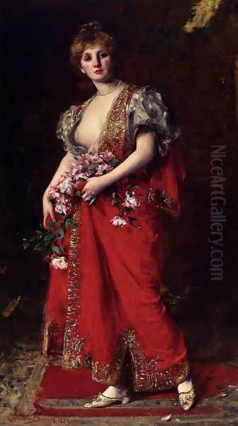 La Fille De L'Emir Oil Painting by Carolus (Charles Auguste Emile) Duran