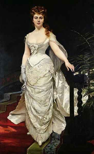 Portrait of Mademoiselle X, 1873 Oil Painting by Carolus (Charles Auguste Emile) Duran