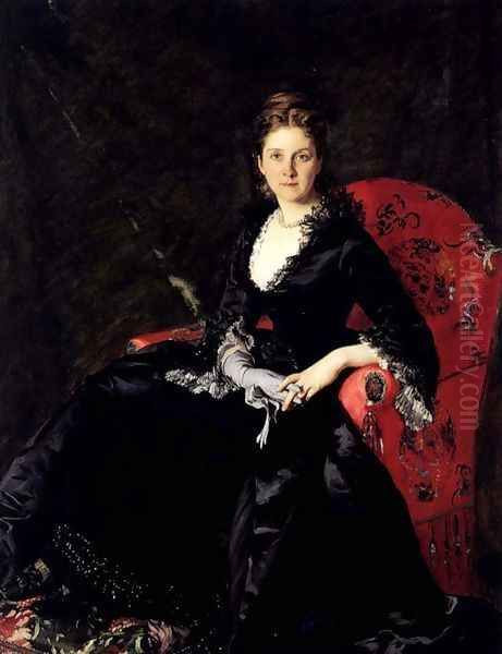 Portrait of Mme N. M. Polovtsova Oil Painting by Carolus (Charles Auguste Emile) Duran