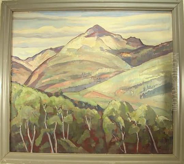 Mountain Landscape Oil Painting by Edgar Hewitt Nye