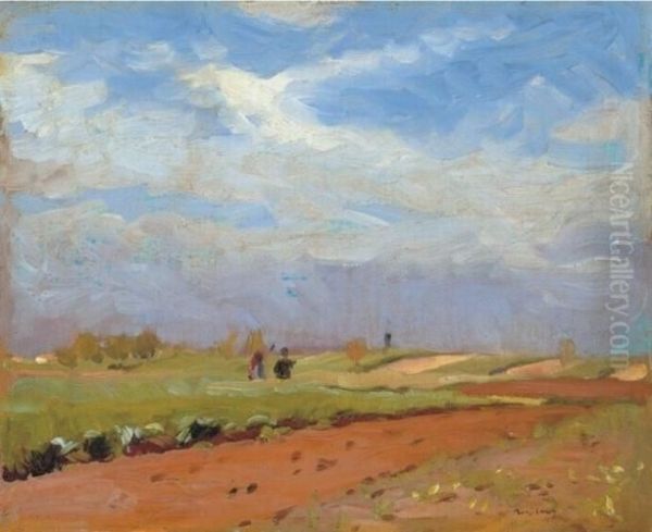 Spring In The Great Plain Oil Painting by sandor Nyilasy