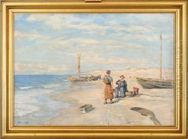 Costal Scenery Oil Painting by Borge C. Nyrop