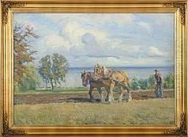 A Harvest Scenery by Borge C. Nyrop