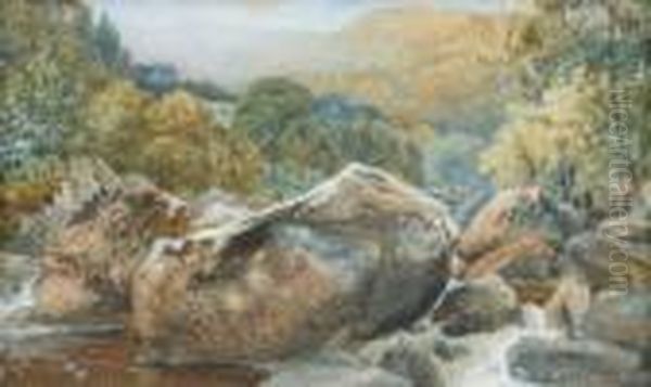 River Scene Oil Painting by George O'Brien