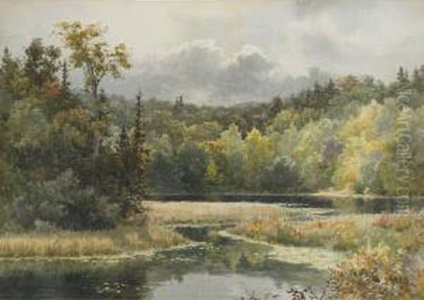 Lake In The Woods Oil Painting by Lucius Richard O'Brien