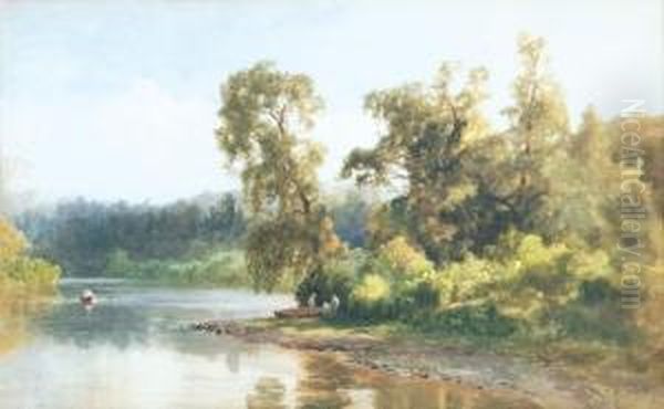 Humber River Near Toronto, Canada Oil Painting by Lucius Richard O'Brien