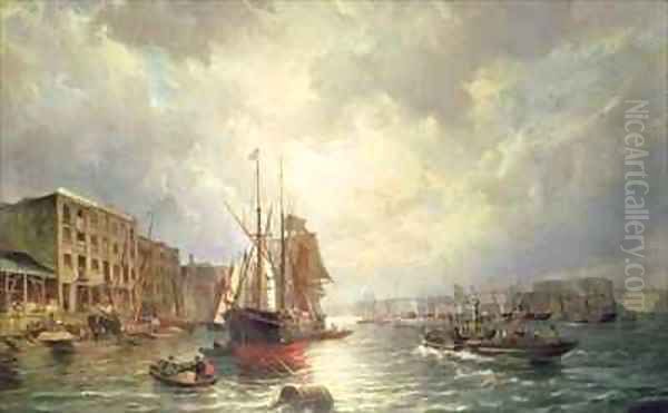 The Pool of London Oil Painting by Cornelis Christiaan Dommelshuizen