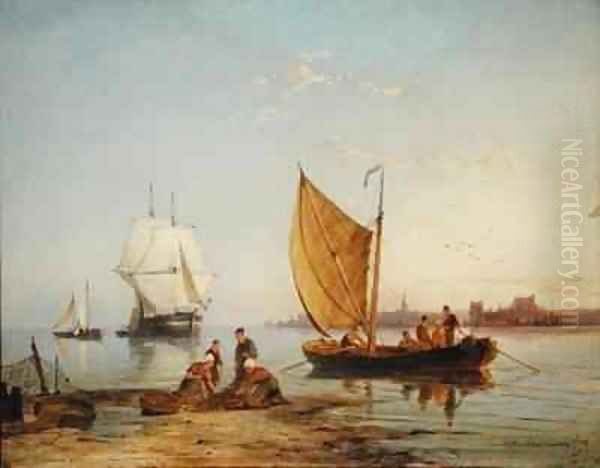 Off Overschie Holland Oil Painting by Cornelis Christiaan Dommelshuizen