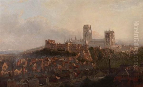 A View Of Durham Oil Painting by John O'Connor